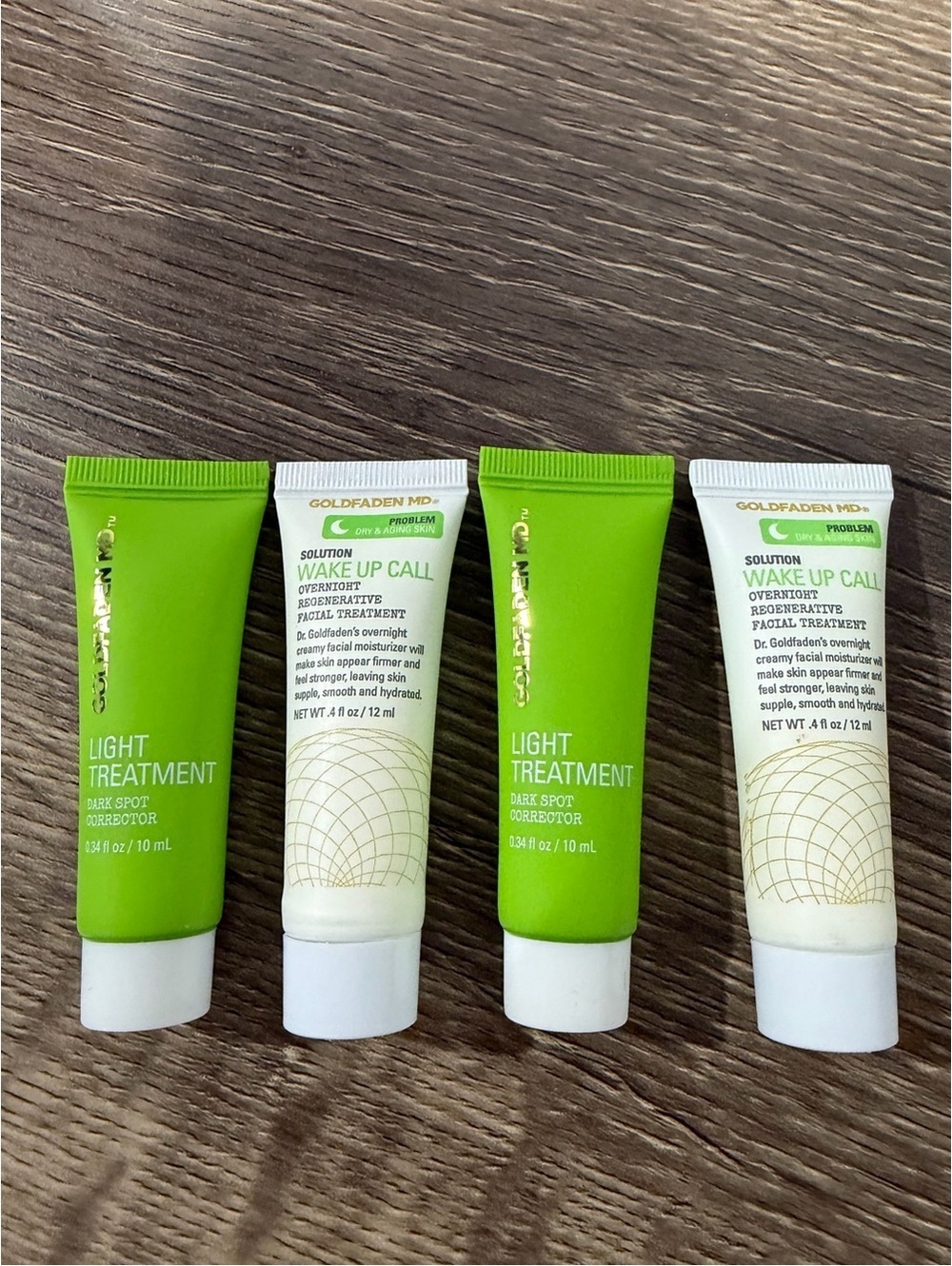 4 Piece Bundle Goldfaden MD Light Treatment & Wake Up Call NEW